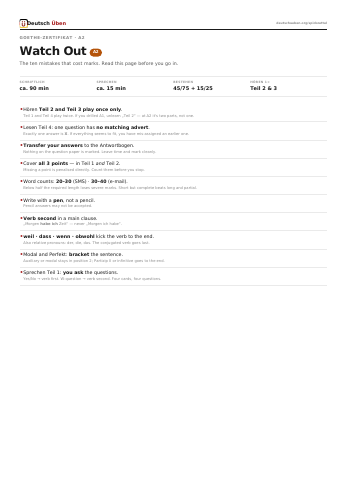 First page of the A2 Spickzettel